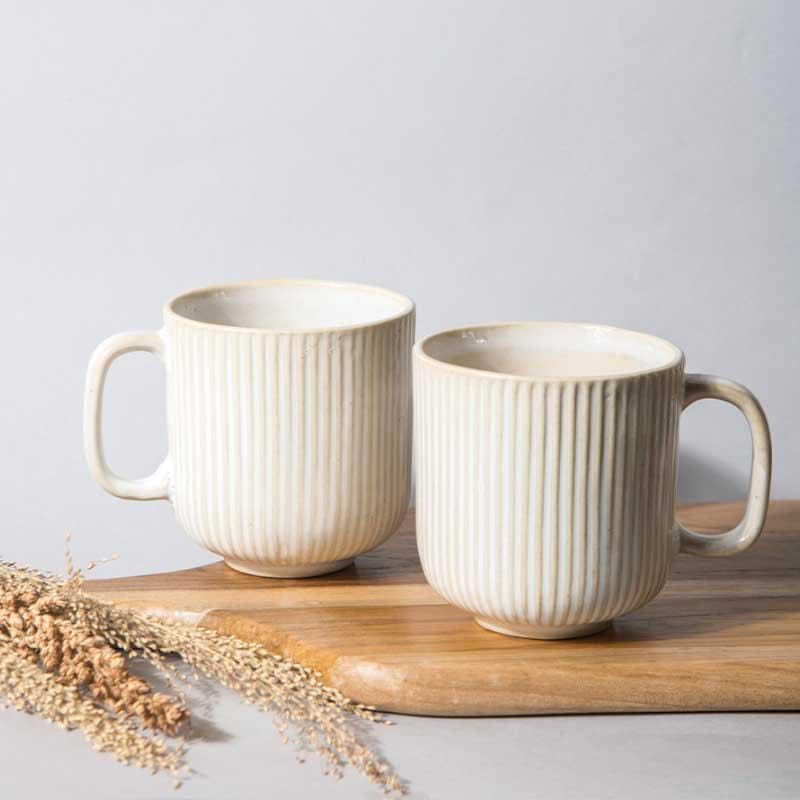 Whisker Stripes Ivory Mug Gift Box - Set Of Three media 4