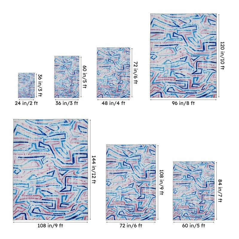 Zubid Abstract Carpet - Blue media 13