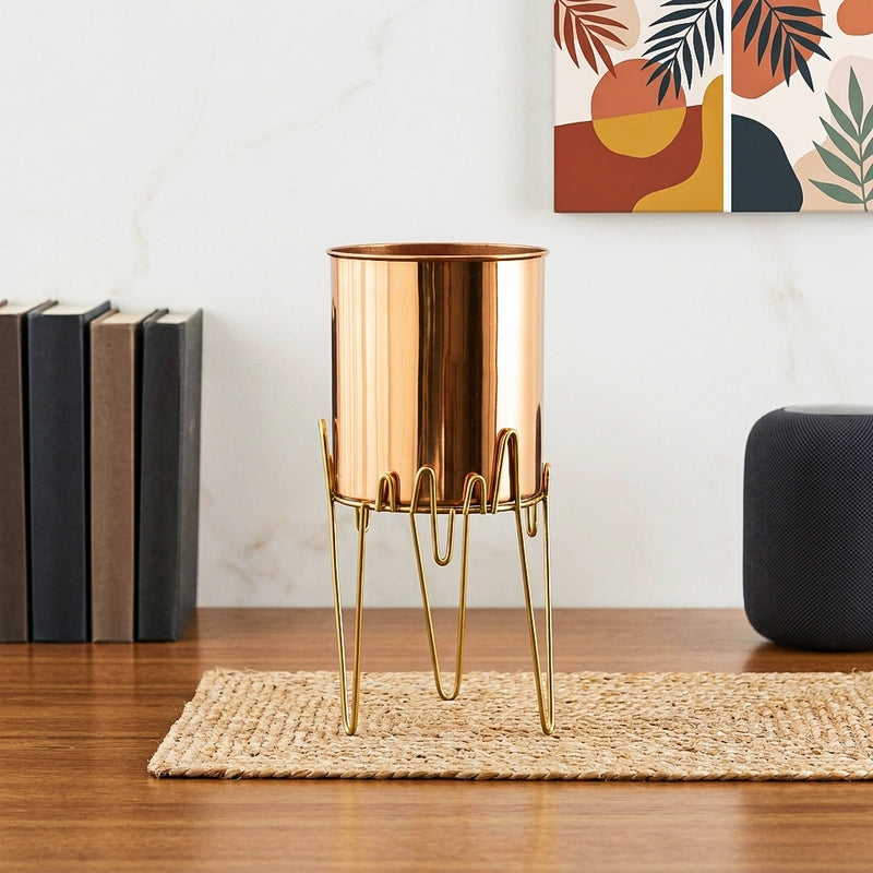 Retsa Stainless Steel Planter - Copper & Gold