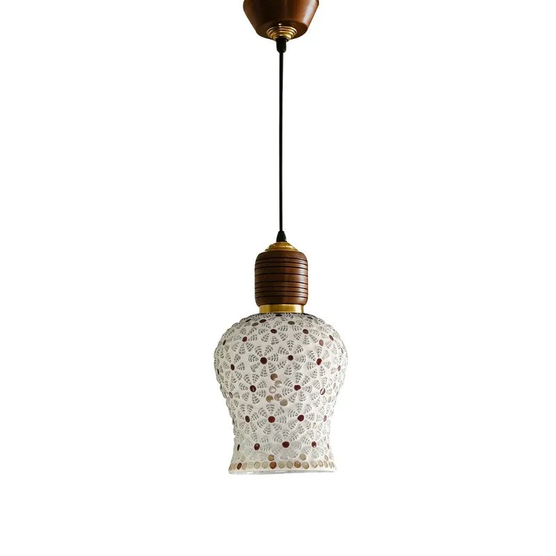 Mosaic Noor Pendant Wooden Ceiling Lamp media 4
