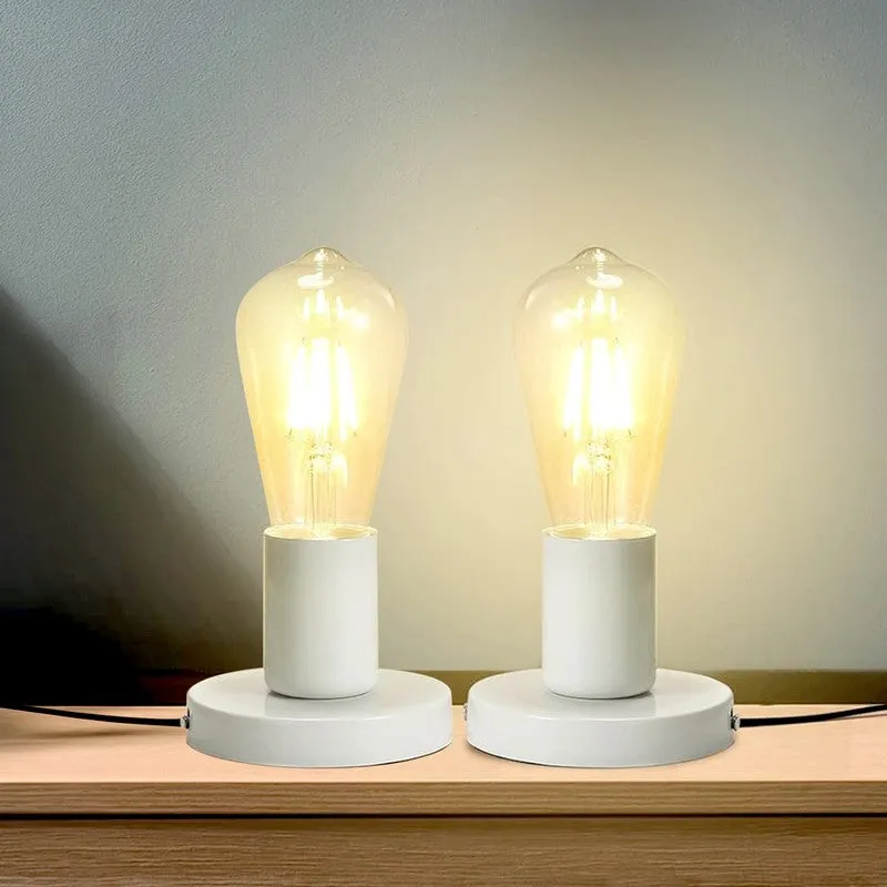 Lumos Bare Metal Table Lamp (White) - White media 1
