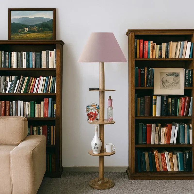EclipseNova Light Wooden Floor Lamp - Grey media 4