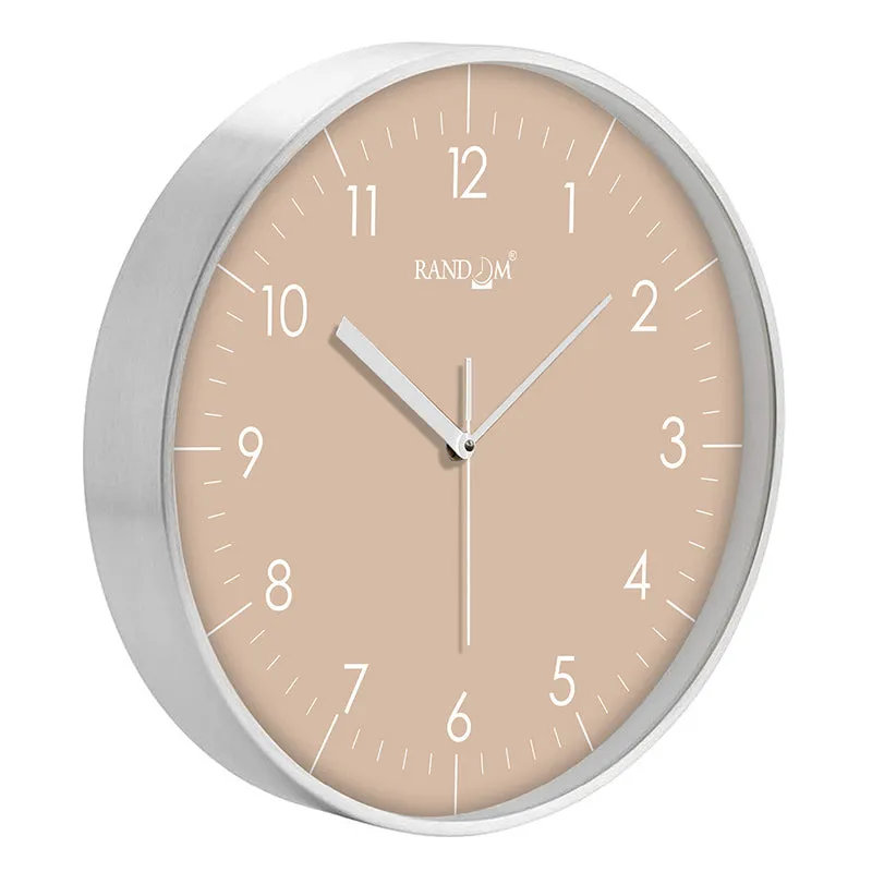 Benot Silver Analog Wall Clock - Peach media 4