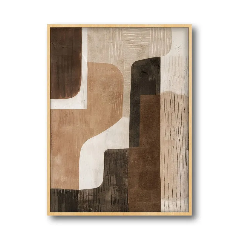 Sienna Sands Framed Canvas Archival Canvas Wall Painting - Natural Brown Frame media 4