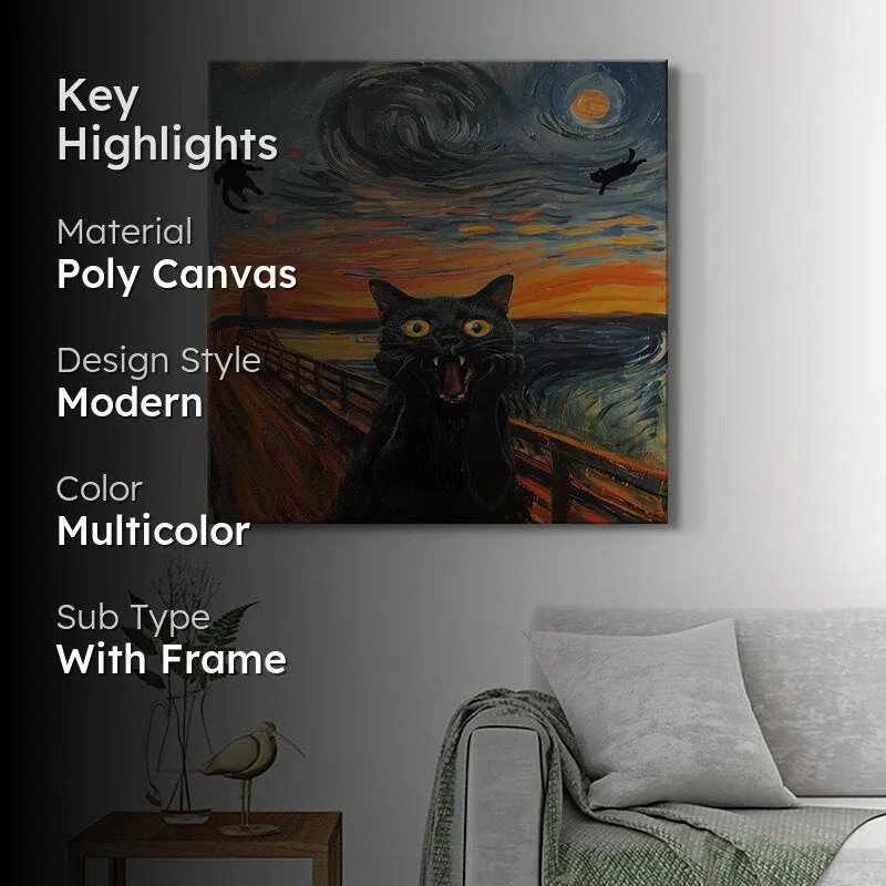 Screaming Cat Wall Painting media 2