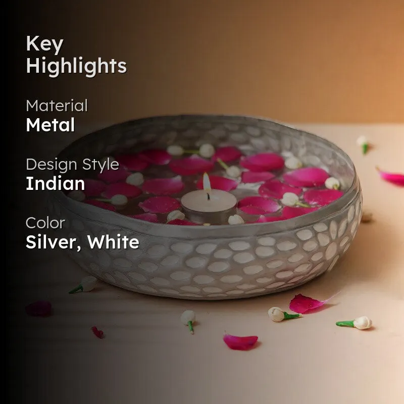 Luxe Mosaic Metal Urli - Silver media 2