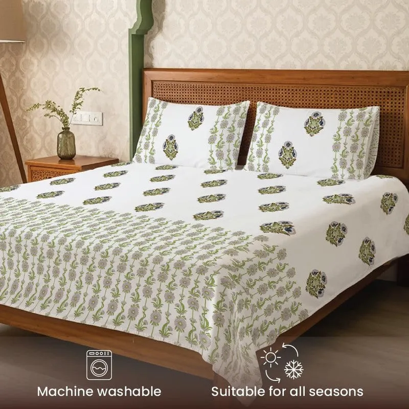 Urban Space Ethnic Weave Cotton Bedsheet - 300 TC media 6
