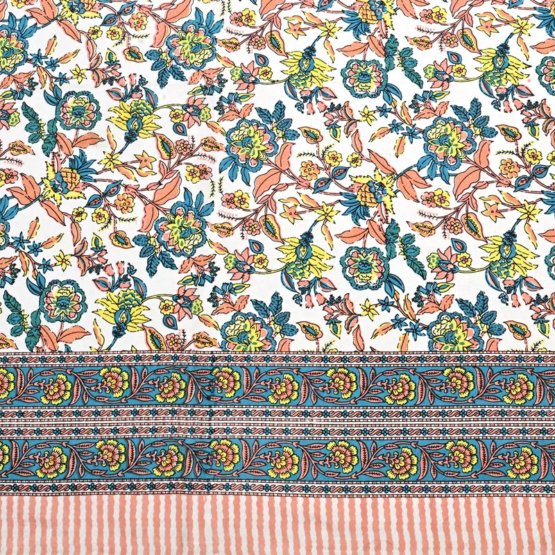 Bahaara Jaipuri Cotton Bedsheet (Pink) - 144 TC media 6