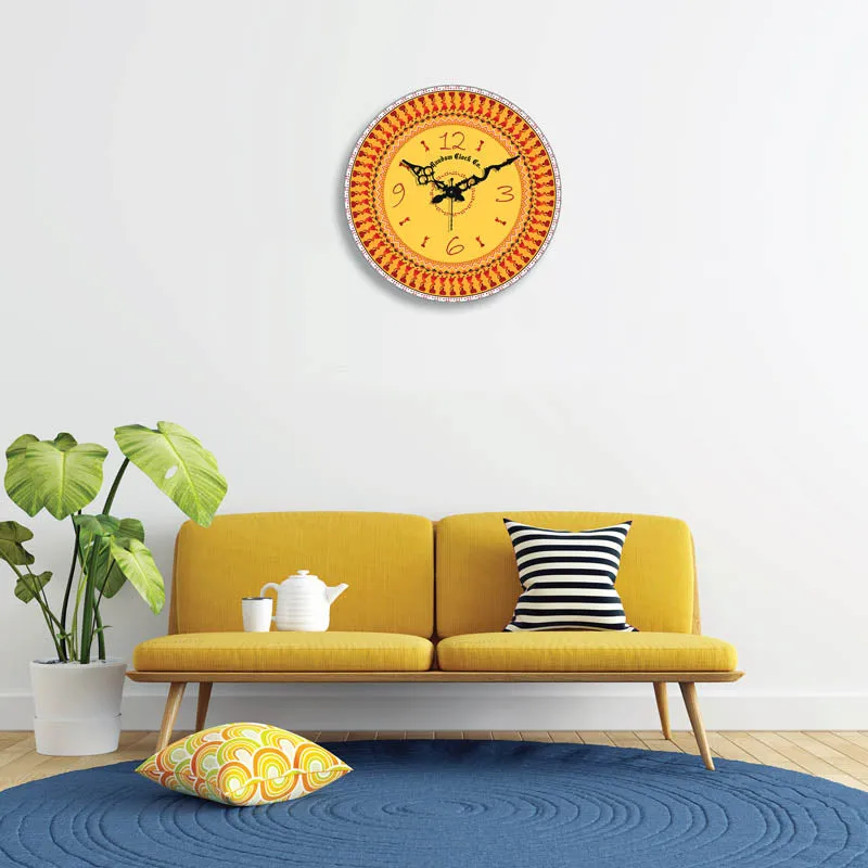 Alora Ethnic 3D Printed MDF Wall Clock media 3