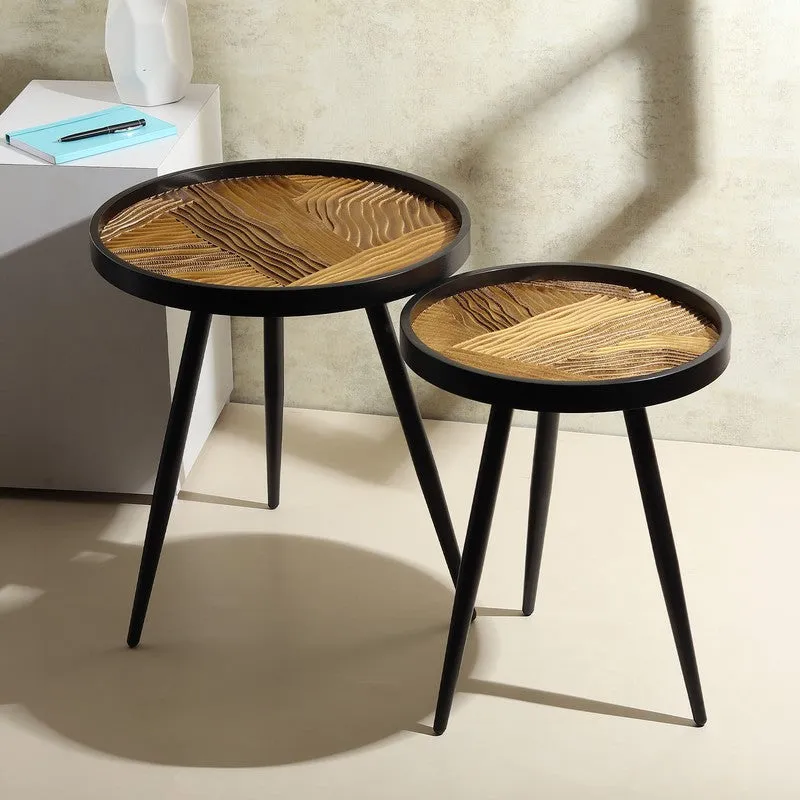PureOak Mango Wood Side & Bedside Tables - Set of Two media 4