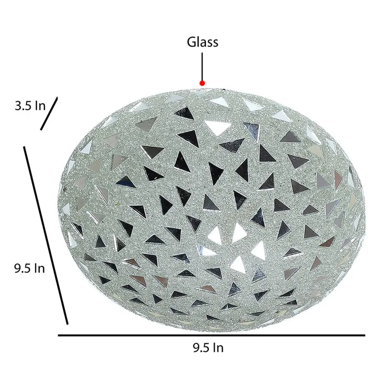 Zentra Flush Mount Glass Ceiling Lamp media 7