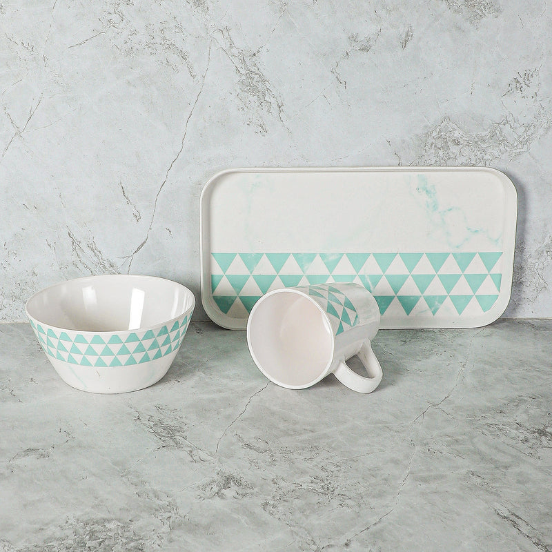 Mivono Serving Set (Blue & White) - Three Piece Set media 5