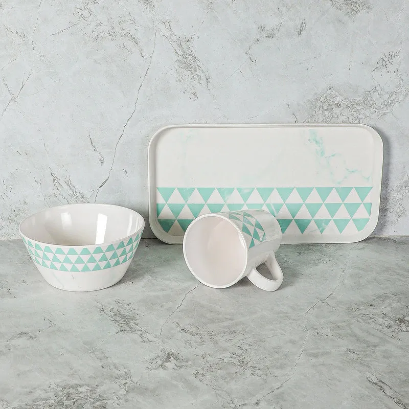 Mivono Serving Set (Blue & White) - Three Piece Set media 5