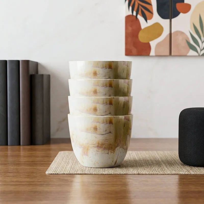 Alabaster Vein Garden Planter - Set Of Four media 1