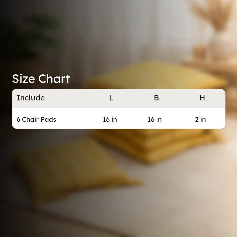 Rowan Cotton Chair Pad (Mustard Yellow) - Set Of Six media 8