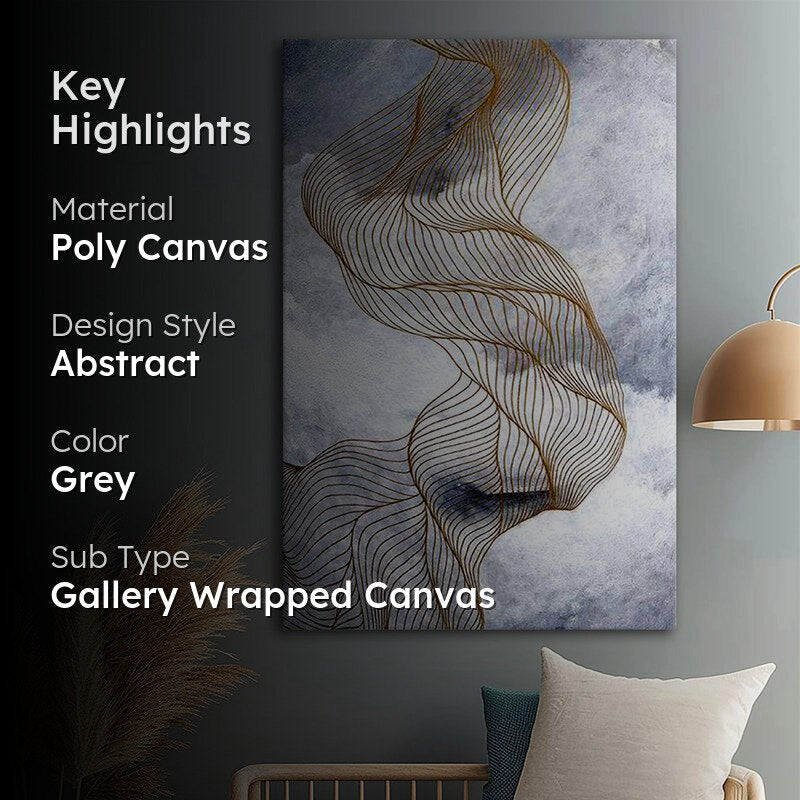 Aurum Silens Abstract Wall Painting media 2