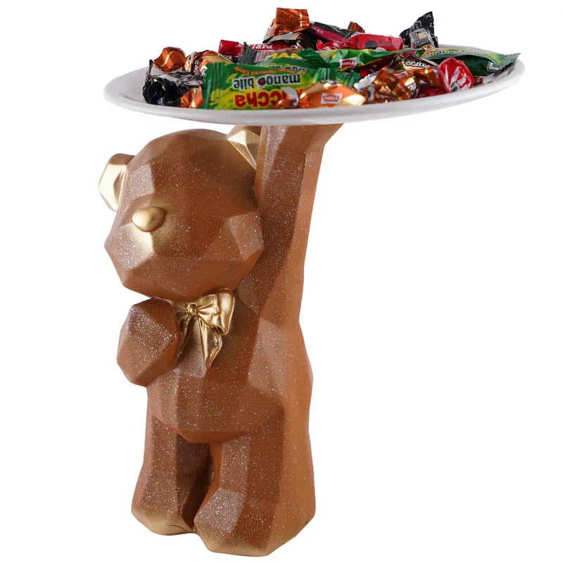 Teddy's Treat Painted Polyresin Show Piece - Brown media 5