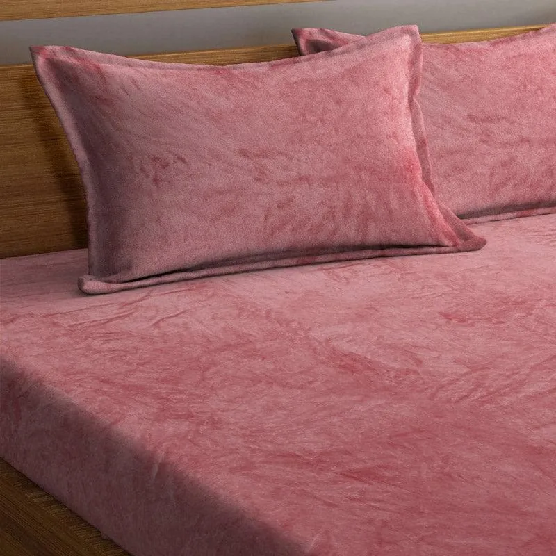 Pristine Charm Warm Wool Bedsheet (Rust) - 150 GSM media 4