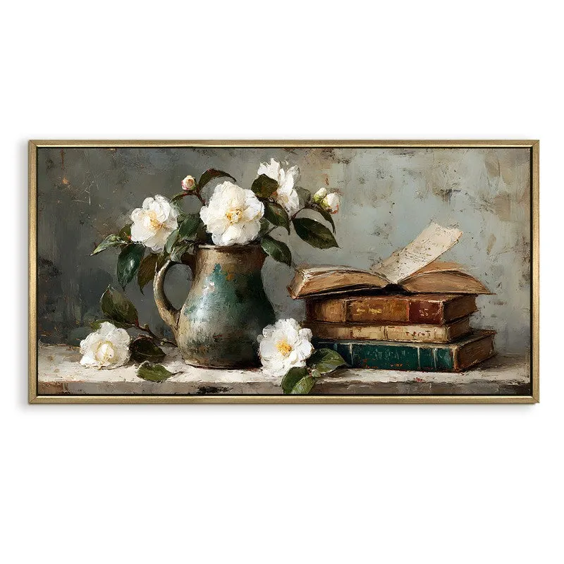 Floral Haven Canvas Wall Painting With Frame media 3
