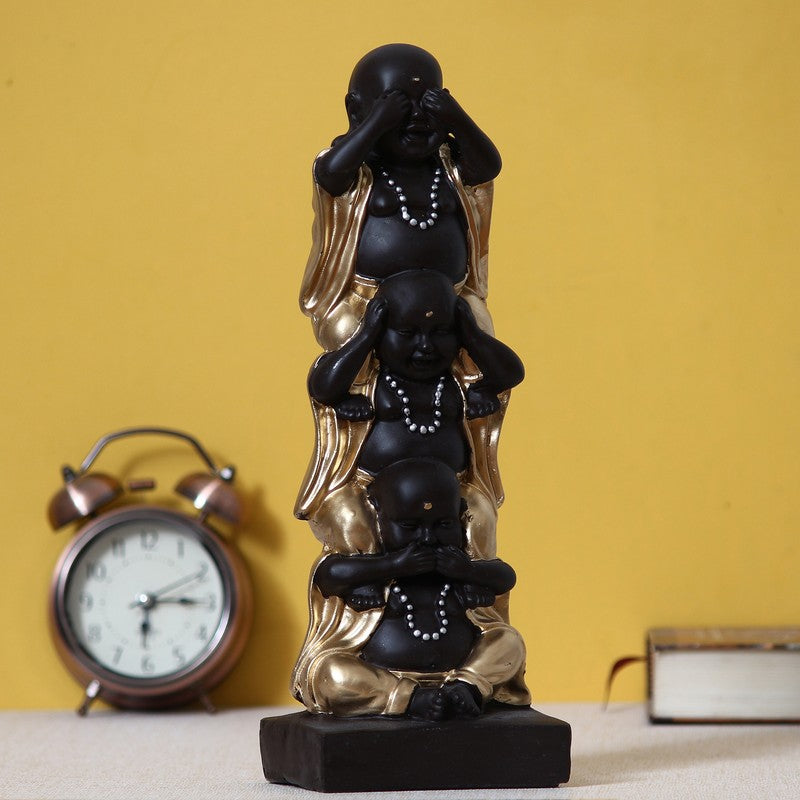 Mindful Monks Showpieces - Gold