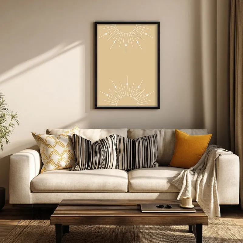 Radiant Noon Canvas Wall Painting With Black Frame media 1