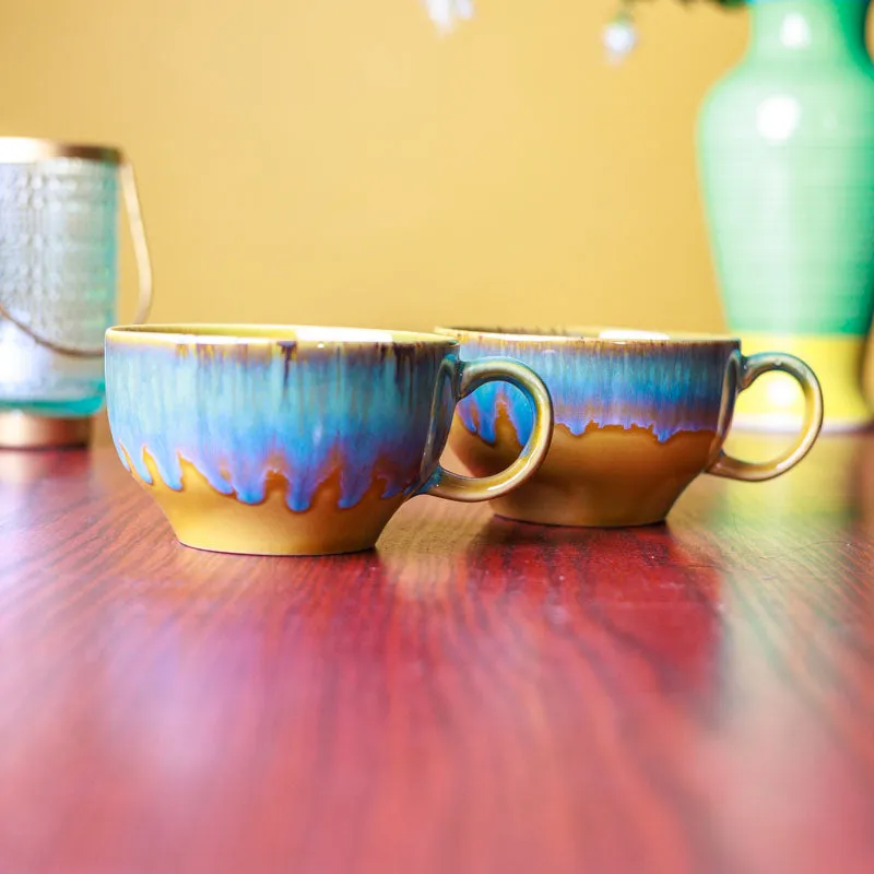 Cafe Clay Ceramic Coffee Mug (400 mL Each) - Set of Two media 3