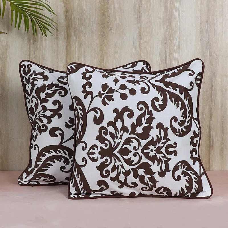 Swayam Hanami Printed Cotton Cushion Cover - Set of Two media 2