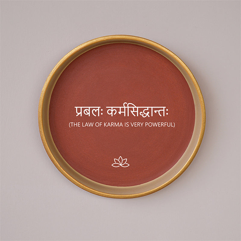 Law Of Karma Terracotta Wall Plate media 4