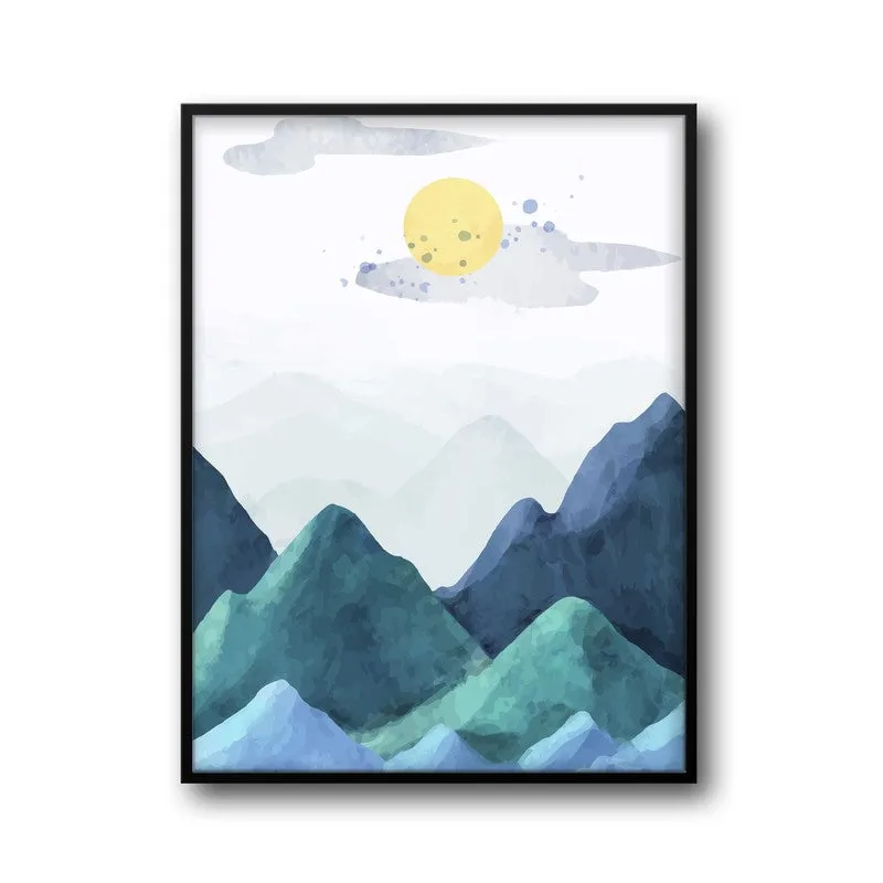 Blue Peaks Archival Paper Wall Art With Frame media 5