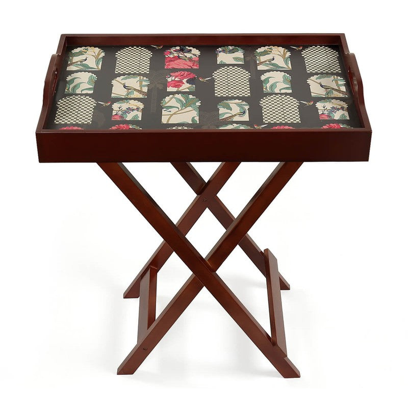 India Circus Windows Multicolor Rectangle Teakwood Side & Bedside Table media 3