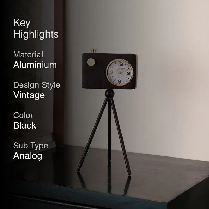 Filmo Cam Table Clock - Black media 2