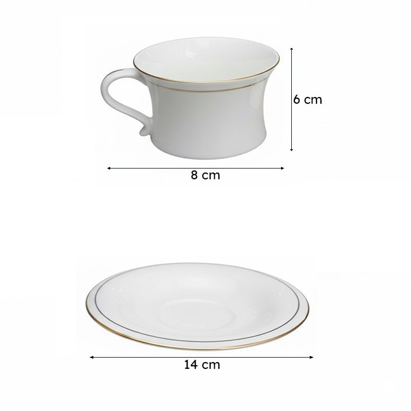 Summer Bone China Cup & Saucer (125 ML) - Twelve Piece Set image 7