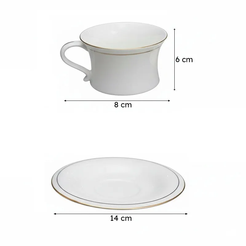 Summer Bone China Cup & Saucer (125 ML) - Twelve Piece Set media 7