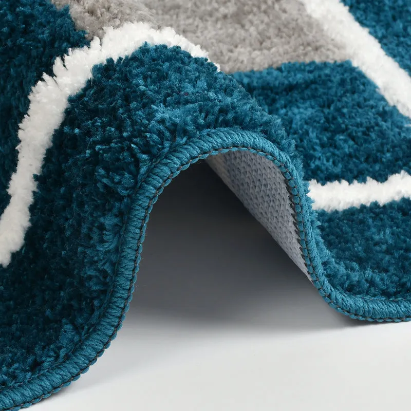 Zerix Cotton Bath Mat - Blue media 6