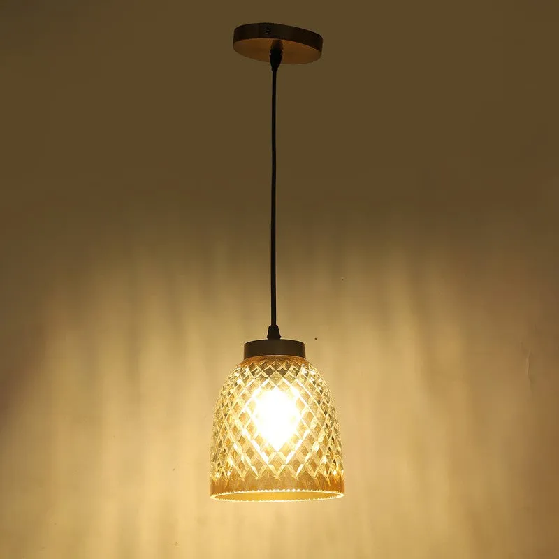 Crystal Bloom Texured Pendant Glass Ceiling Lamp media 7