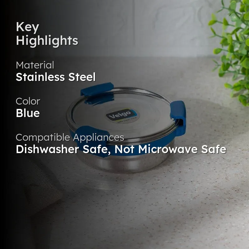 Clip Lock Lunch Box (275 mL) - Dark Blue media 2