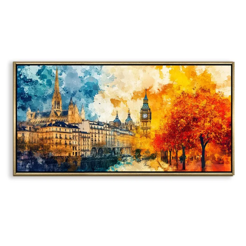 Chromapolis Canvas Wall Painting With Frame media 3