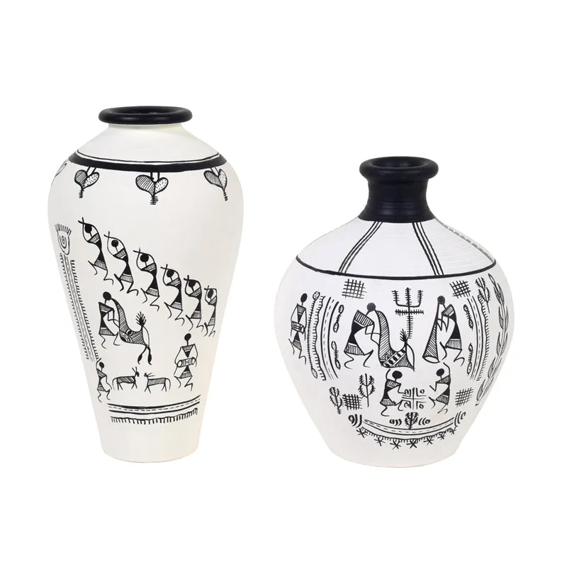 Mangola Warli Vase - Set Of Two media 3