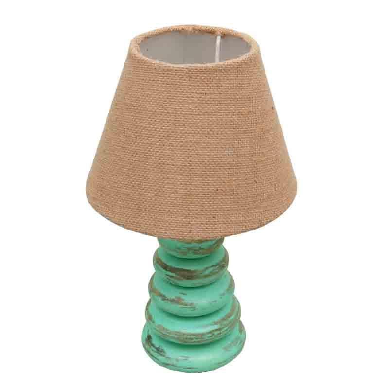 Amber Pebbles Fabric Table Lamp - Blue,Brown media 4