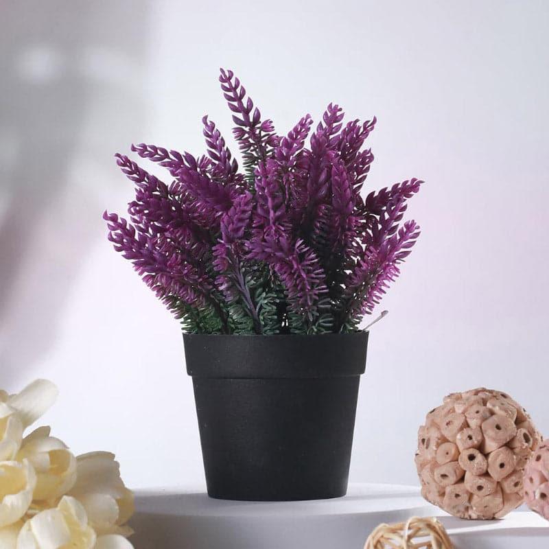 Faux Lavender Plant In Pot - Purple media 3