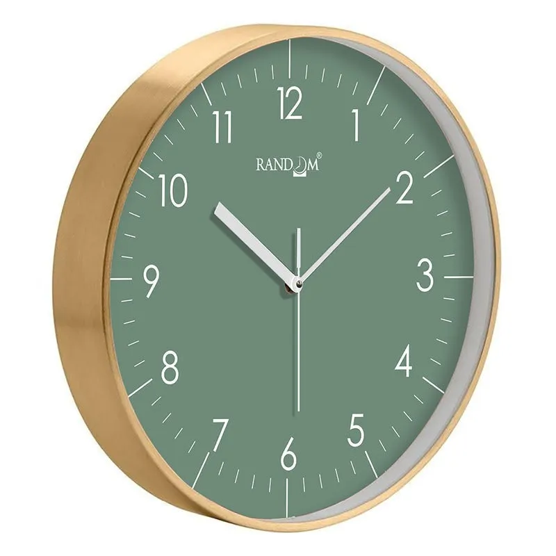 Benot Gold Analog Wall Clock - Green media 4