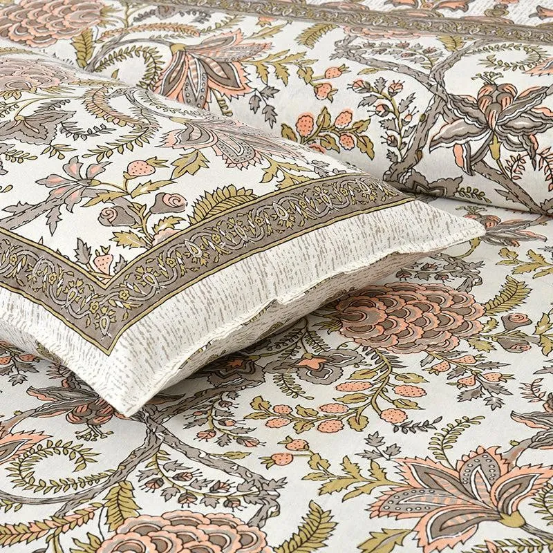 Dupiyaa Printed Cotton Bedsheet (White) - 160 TC media 4
