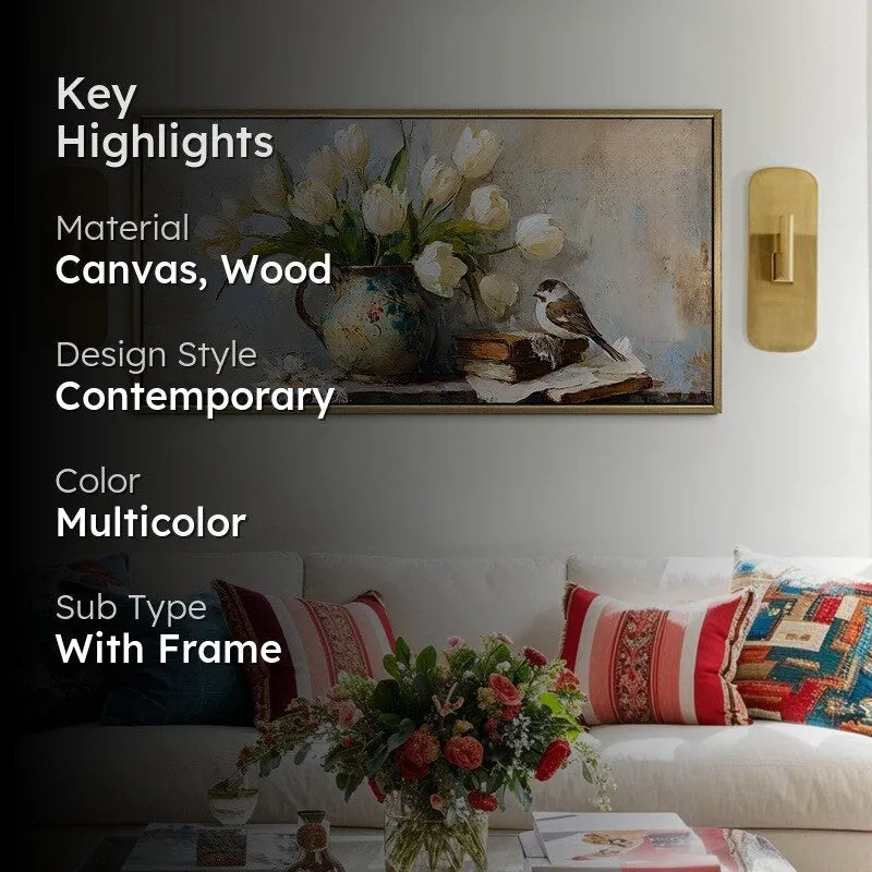 Rustic Muse Canvas Wall Painting With Frame media 2