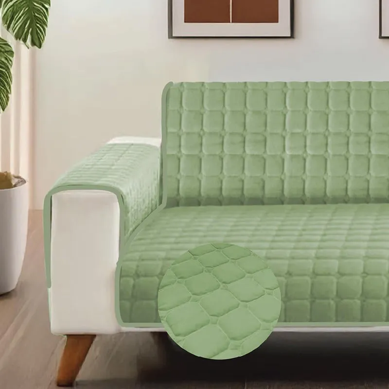 Urban Space Sage Green Textured Sofa Cover media 3