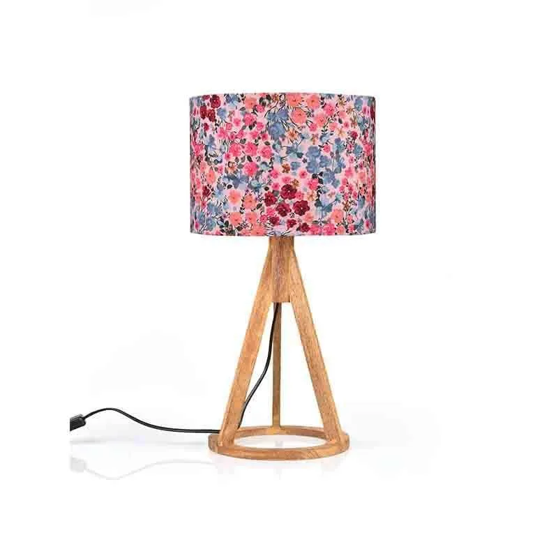 Stamped Wooden Table Lamp - Multicolor media 4
