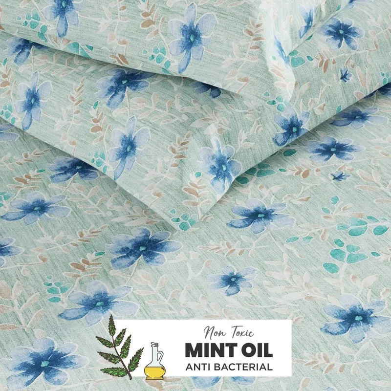 Nyric Cotton Bedsheet (Blue) - 144 TC media 6