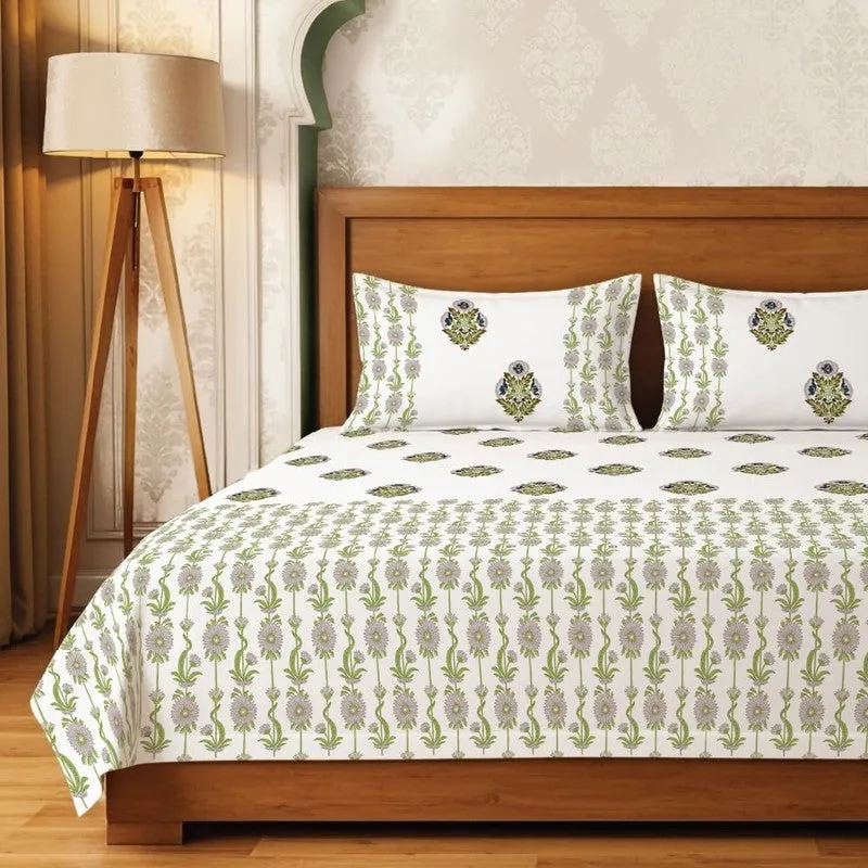 Urban Space Ethnic Weave Cotton Bedsheet - 300 TC media 3