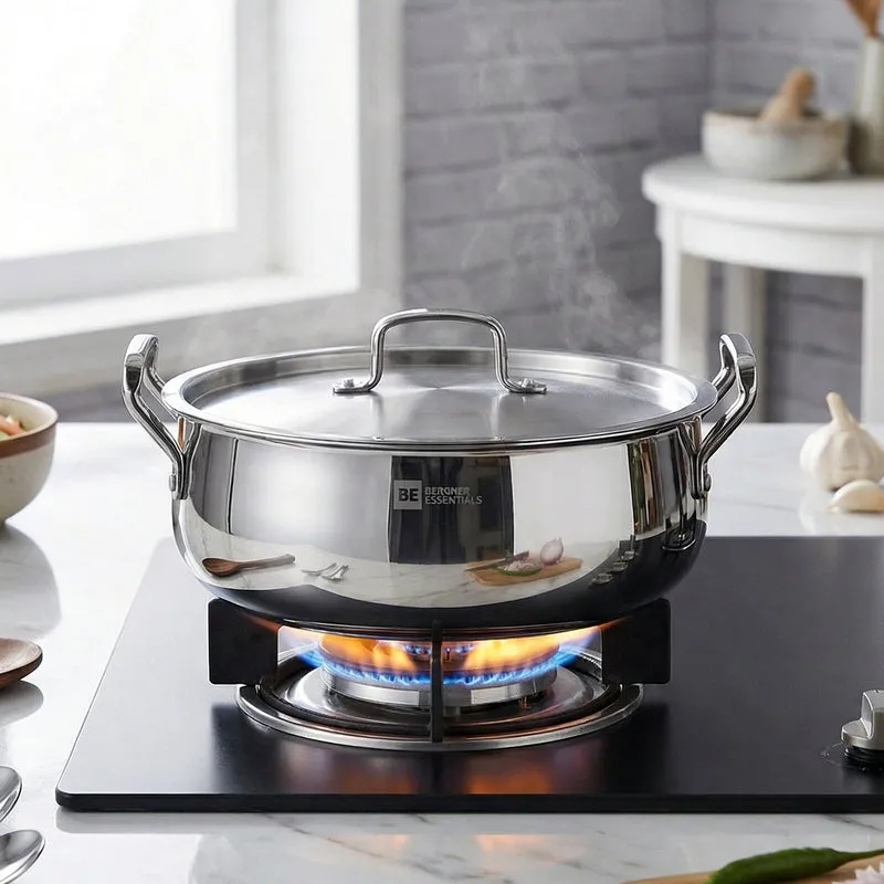 Bergner Biryani Handi With Handle And Lid - 6400 ML media 1