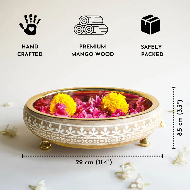 Heritage Charm Urli - Brown & Gold media 9