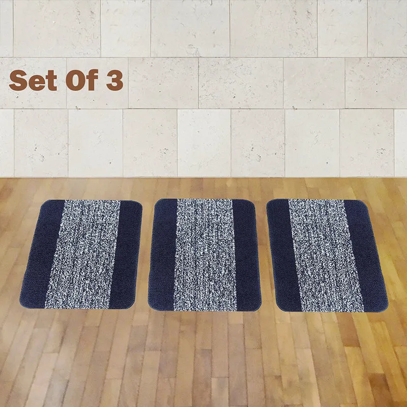 Marvis Anti Skid Bath Mat & Contour Mat (Blue) - Set Of Three media 1